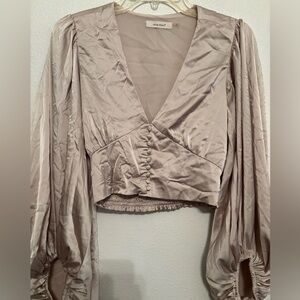 Idem ditto satin crop top bohemian S